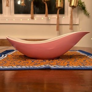 Vintage MCM Pink Hull Gravy Boat